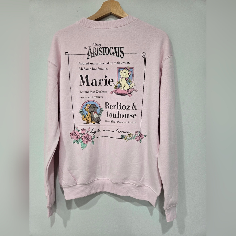 NWOT Disney The Aristocats pink sweatshirt soft - Picture 3 of 4